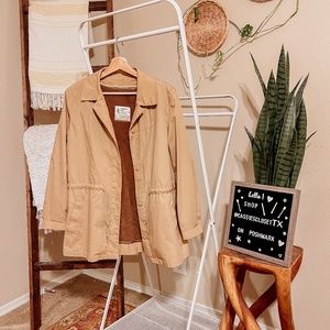 Tan Vintage London Fog Utility Jacket with Optional Lining